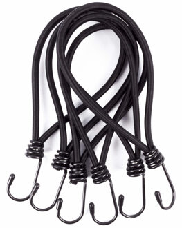 Spanelastiek met haak 24 stuks - Spanners voor spandoek / afdekzeil / netten