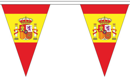 Spanje landen punt vlaggetjes 5 meter Multi