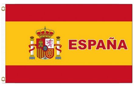 Spanje vlag met tekst