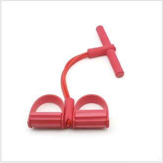 Spanning Touw 4 Buis Puller Pedaal Enkel Abdominale Exerciser Fitness Elastische Zitten Pull Touw Home Gym Sport Training Apparatuur Rood