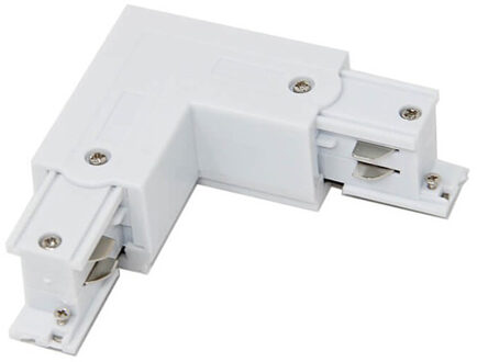 Spanningsrail Doorverbinder - Facto - Hoek L Koppeling Links - 3 Fase - Wit