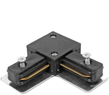 Spanningsrail Doorverbinder - Hoek L Koppeling - 1 Fase - Zwart