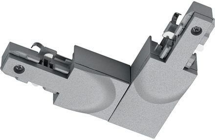 Spanningsrail Doorverbinder - Trion Dual - Hoek L Connector - Aarde Binnen - 2 Fase - Mat Titaan