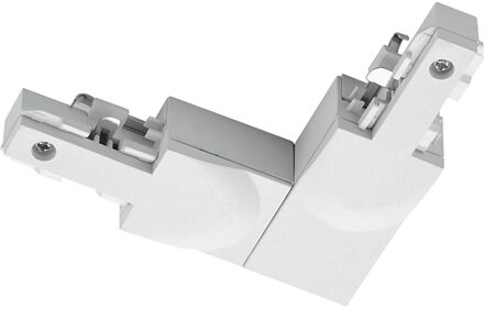 Spanningsrail Doorverbinder - Trion Dual - Hoek L Connector - Aarde Binnen - 2 Fase - Mat Wit