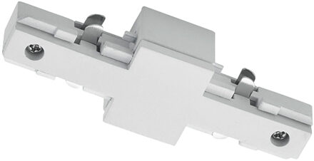 Spanningsrail Doorverbinder - Trion Dual - Rechte Connector - 2 Fase - Mat Wit