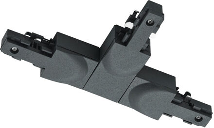 Spanningsrail Doorverbinder - Trion Dual - T Connector - Aarde Links - 2 Fase - Mat Zwart
