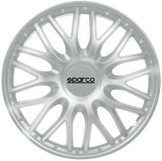SPARCO 4-Delige Sparco Wieldoppenset Roma 15-inch zilver