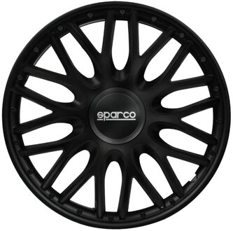 SPARCO 4-Delige Sparco Wieldoppenset Roma 16-inch zwart