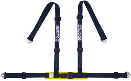 SPARCO 4-Punts Sportgordel - Zwart - incl. Bekkenbeschermer & Haakbevestiging (E-Keur)