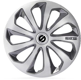 SPARCO Satz Sparco Radzierblenden Sicilia 14-Zoll Silber/Grau/Karbon