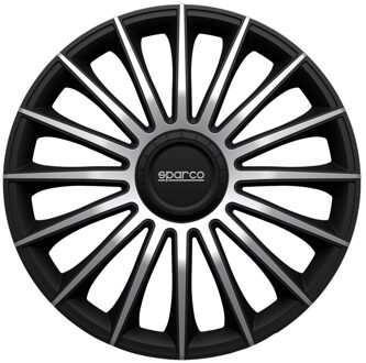 SPARCO Satz Sparco Radzierblenden Treviso 13-Zoll Schwarz/Silber
