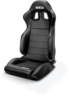 Sparco Sportstoel R100 MY22 Zwart Kunstleder + Witte stiksels (Verstelbaar) SP9014NRSKY
