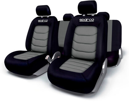 SPARCO Stoelhoezenset -  Zwart/Grijs