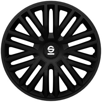 SPARCO wieldoppen Bergamo 14 inch ABS zwart 4 stuks