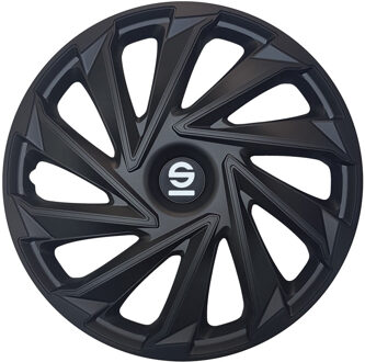 SPARCO wieldoppen Varese 14 inch ABS zwart set van 4