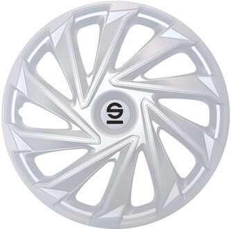 SPARCO Wieldoppen Varese 16 Inch Rvs Zilver Set Van 4