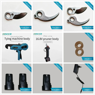 spare parts of 16.8 V cordless electric pruning shear , battery, blades, charger