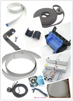 Spare plotter part Carriage Belt Flat Trailing Cable Printhead Blue Lever Carriage Cover for HP DesignJet 500 500PS 800 800PS