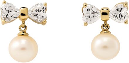 'Sparkle' Dames 925 Sterling Zilveren Oorringen - Goud ZO-7512