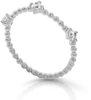 'Sparkle' Dames 925 Sterling Zilveren Ring - Zilver ZR-7530