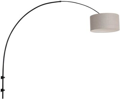 Sparkled Light boogwandlamp zwart met grijs kap ?40 cm