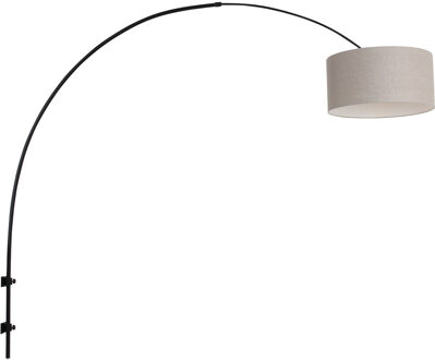 Sparkled Light boogwandlamp zwart met grijs kap ?40 cm