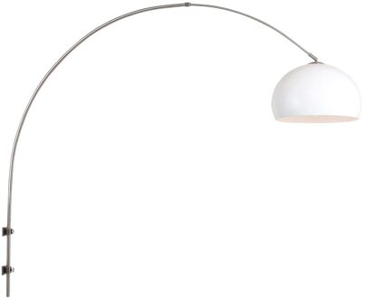 Sparkled Light wandlamp staal met witte kunststof bol Grijs