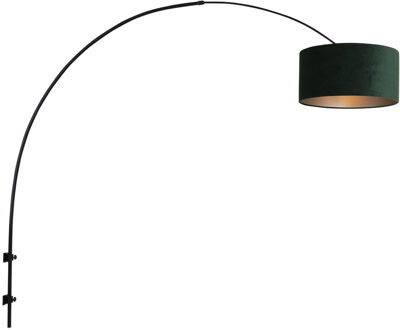 Sparkled Light wandlamp zwart met groen kap ?40 cm