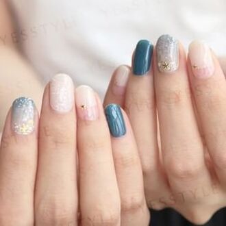 Sparkling Seas Nail Art Sticker 24 pcs