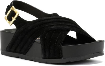 Sparks Dames Sandalen Van Zwart Suède - EU 40.5 / UK 7