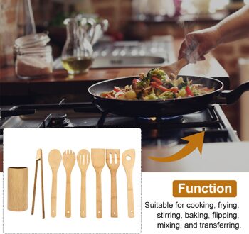 Spatel Voor Kookgerei Thuis Roeren Multifunctionele Keuken Gebruiksvoorwerp Set Bakken Lepels Met Houder Flipping Koekenpan Schoon