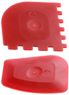 Spatels 2Pcs Plastic Grill Pan Schrapers Cleaner Black Tool Duurzaam Set Voor Gietijzeren Bbq Schrapers Cleaning Boards Bbq gereedschap rood 2stk