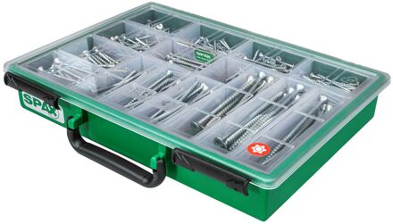 Spax Assortiment Universele Schroeven T-star Wirox Verzonken Kop Torx - Diverse Afmetingen - 387 Stuks + Bit