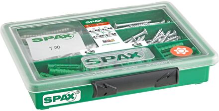 Spax Assortiment Universele Schroeven Wirox Verzonken Kop Torx T20 - 3,5x35/3,5x40/4,5x45/4,5x60mm - 95 Stuks + Bit