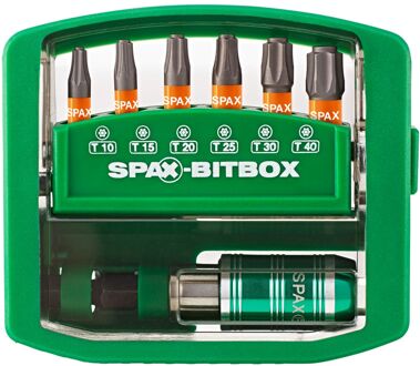 Spax Bitset + Bithouder Bitcheck T-star Plus 7-delig