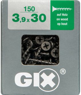 Spax Gipsplaatschroef Gefosfateerd Zwart Trompetkop Phillips Ph2 - 3,9x30mm - 150 Stuks