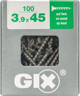 Spax Gipsplaatschroef Gefosfateerd Zwart Trompetkop Phillips Ph2 - 3,9x45mm - 100 Stuks