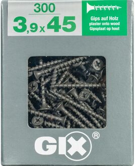 Spax Gipsplaatschroef Gefosfateerd Zwart Trompetkop Phillips Ph2 - 3,9x45mm - 300 Stuks