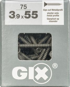 Spax Gipsplaatschroef Gefosfateerd Zwart Trompetkop Phillips Ph2 - 3,9x55mm - 75 Stuks