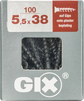 Spax Gipsplaatschroef Gefosfateerd Zwart Trompetkop Phillips Ph2 - 5,5x38mm - 100 Stuks