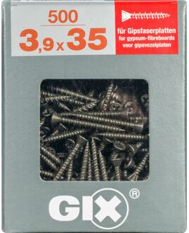 Spax Gipsplaatschroef Gefosfateerd Zwart Verzonken Kop Phillips Ph2 - 3,9x35mm - 500 Stuks