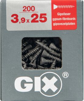 Spax Gipsplaatschroef Gix C Gefosfateerd Zwart Verzonken Kop Phillips Ph2 - 3,9x25mm - 200 Stuks
