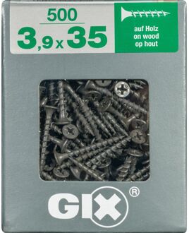Spax Gipsplaatschroef Staal Trompetkop Phillips Ph2 Zwart - 3,9x35mm - 500 Stuks