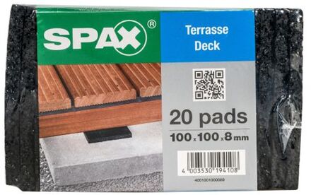 Spax Isolatiepads Terras 10x10x0,8cm 20st