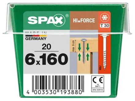 Spax Schroef 'hi.force' Wirox 6x160mm 20 Stuks