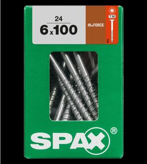 Spax Spaanplaatschroef Hi.force Wirox Schotelkop Torx T30 - 6x100mm - 24 Stuks
