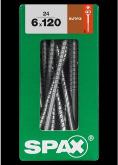 Spax Spaanplaatschroef Hi.force Wirox Verzonken Kop Torx T30 - 6x120mm - 24 Stuks Deeldraad