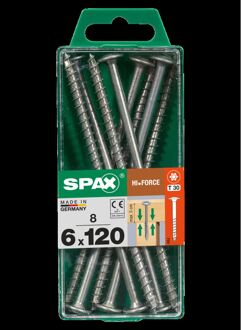 Spax Spaanplaatschroef Hi.force Wirox Verzonken Kop Torx T30 - 6x120mm - 8 Stuks