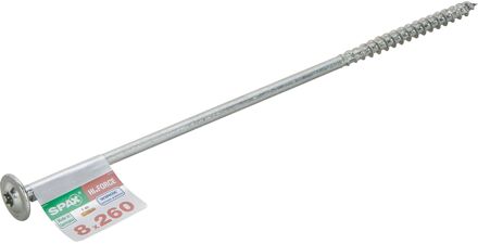 Spax Spaanplaatschroef Hi.force Wirox Verzonken Kop Torx T40 - 8x260mm - 1 Stuk Deeldraad