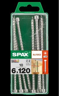 Spax Spaanplaatschroef In.force Wirox Staal Cilinderkop Torx T30 - 6x120mm - 10 Stuks